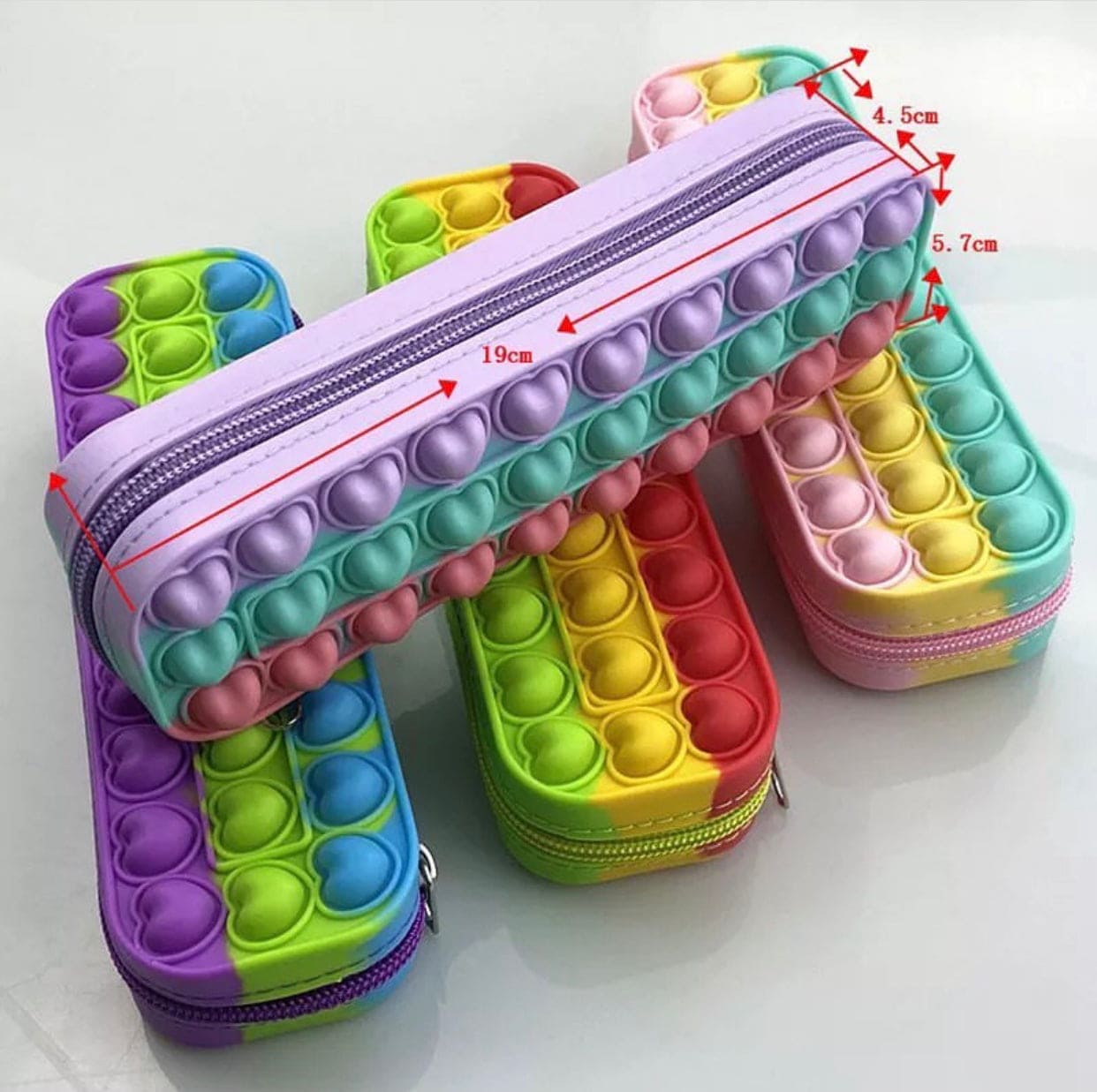 Pencil Case, Heart Pop Fidget Toy Pencil Pouch, Children Stress Relief Squishy Toy, Popit Bubble Toy Stationary Pencil Case Pencil Case, Heart Pop Fidget Toy Pencil Pouch, Children Stress Relief Squishy Toy, Popit Bubble Toy Stationary Pencil Case